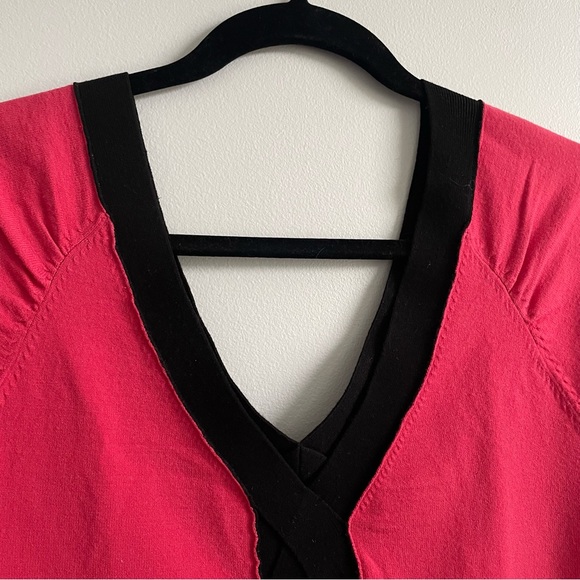 Nanette Lepore Pink and Black Sweater Top - Picture 4 of 7